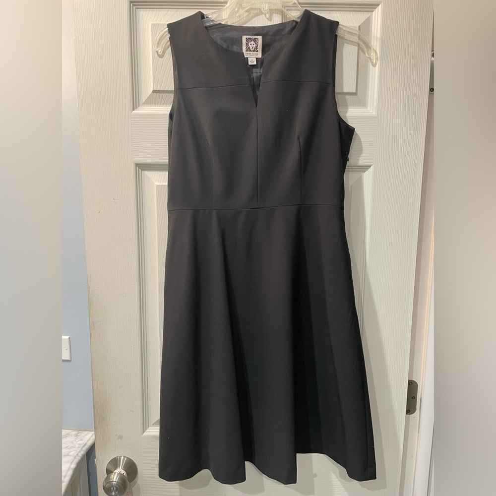 Anne Klein Classic Black Midi Dress size 4P